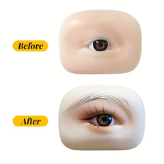 5D Silicone Eyelash Eyebrow Makeup Practice Board Bionic Skin