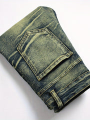 Boys Vintage Skinny Slim Fit Washed Denim Jeans Kids Clothing