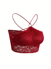 2pcs Girls Lace Halter Camisole Bras Soft Bralette
