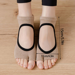 2 Pairs Split Toe Yoga Socks Open Toe Dance Socks Half Toe Pilates Socks