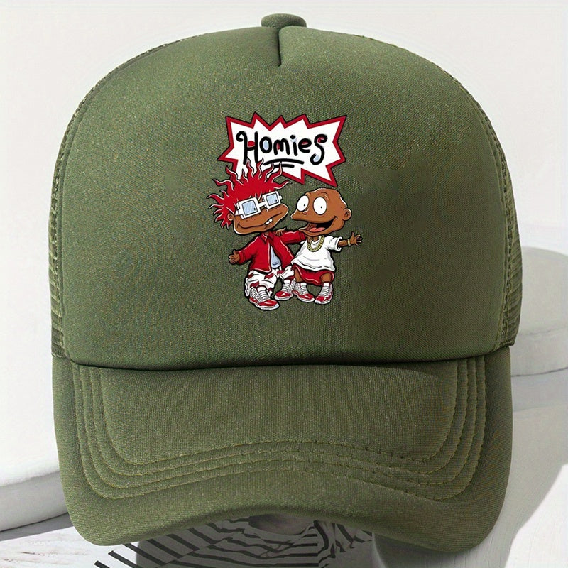 Cartoon Printed Peaked Cap Sunshade Baseball Cap