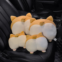 Corgi Butt Car Neck Pillow Seat Waist Back Cushion Car Accessories