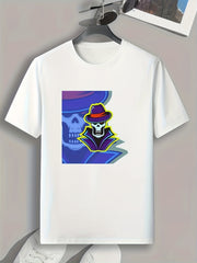 Skull Print Men's Graphic T shirt Casual Comfy Tees For Summer