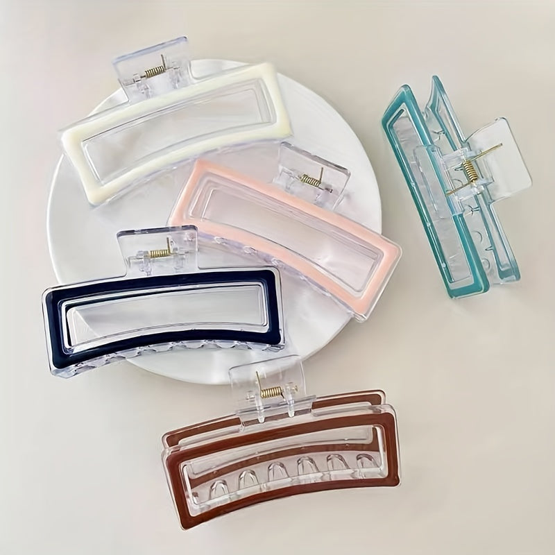 3pcs Large Transparent Hair Clips Claw Clips Girls Hair Accessories