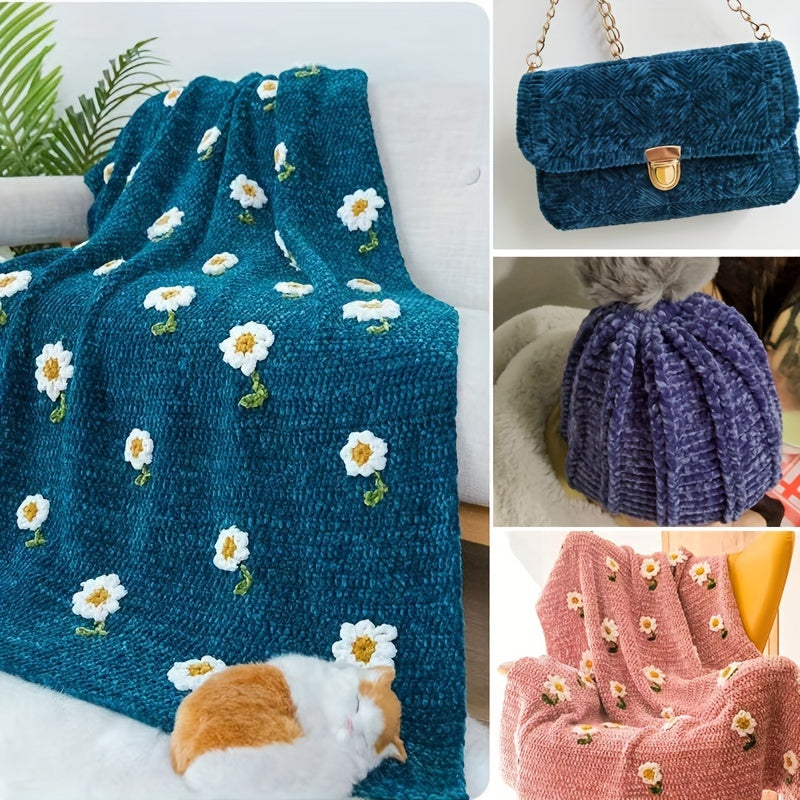 Soft Chenille Flannel Yarn Blanket Velvet Yarn for DIY Craft 150g