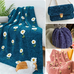 Soft Chenille Flannel Yarn Blanket Velvet Yarn for DIY Craft 150g