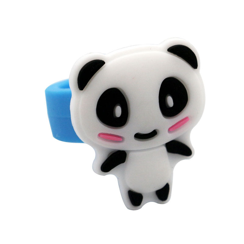 12 Girls Kids Pop Panda Rings Pack