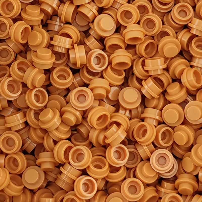 500pcs Round 1X1 Plate Compatible with 4073 for Building Block Decoration