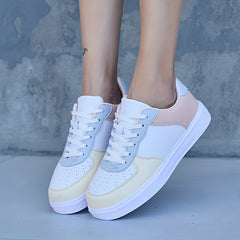 Women's Lace-Up Platform Sneakers Low Top Board Shoes Outdoor Running Shoes