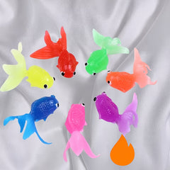 15 Toy Goldfish Soft Elastic Rich Colors for Small Animals