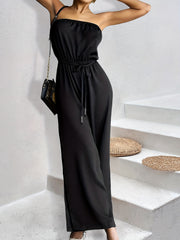 Boho Off Shoulder Wide Leg Jumpsuit