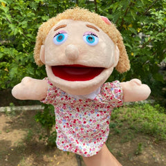 DDEMSMOE Family Hand Puppets - Ethnic Plush Soft Puppets for Kids Role Play