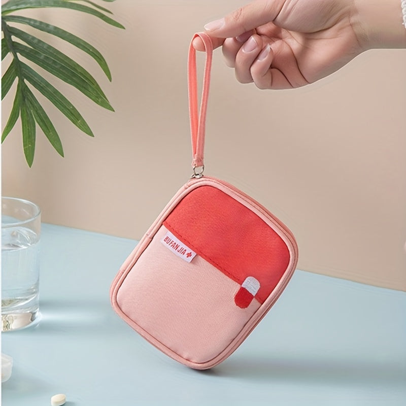 Portable Zipper Medicine Bag Mesh Wristlet Mini Storage Block Medical Kit