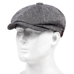 Men's Grain Plaid Vintage Beanie Beret