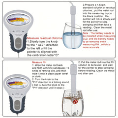 2-in-1 Water Testing Device for Pool and Spa PC102 pH and Chlorine Meter