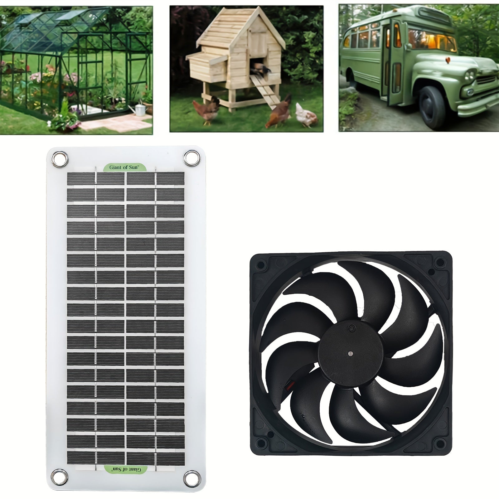 30W Solar Exhaust Fan Waterproof Durable Lightweight Easy to Use