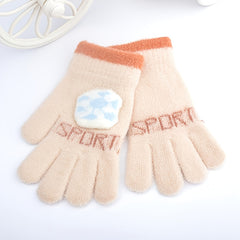 Kids Plush Knitted Warm Gloves for Autumn & Winter