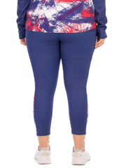 Tie Dye Workout Leggings Women's Plus Casual Medium Stretch