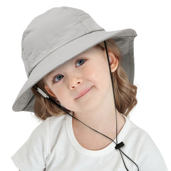 Girls Casual UV Protection Hat Wide Brim Adjustable Hat