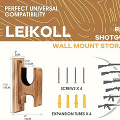 4pcs Heavy Duty Rack Wall Mount Solid Wood Holder For Sword & Bow