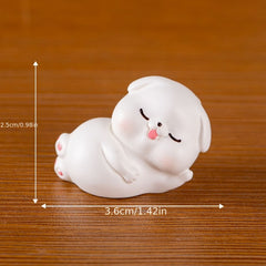 1pc Mini Puppy Statue Ornament DIY Fairy Garden Bedroom Living Room Car Decor