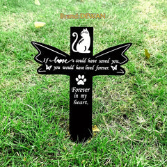 Angel Wing Acrylic Pet Memorial Grave Tombstone for Cat or Dog