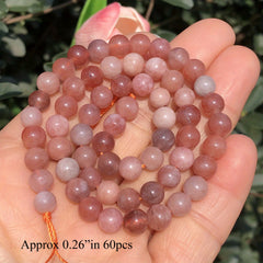 6 8 10MM Round Sunstone Beads for DIY Bracelet Necklace