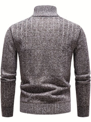 Men's Knitted Sweater Casual Warm Herringbone Pullover For Spring Fall