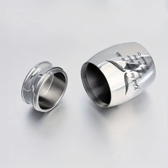 Small Stainless Steel Pet Urn Dog Ashes Container Ashes Holder Memorial