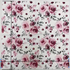 20 Pack Disposable Red Rose Print Napkins, Soft & Absorbent