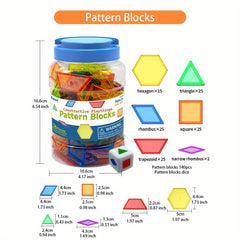 GAIKER Portable Teaching Aids Set Large Colorful Alphabet Numbers Shapes
