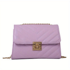 Classic Quilted Shoulder Bag Turn Lock Chain All Match Bag