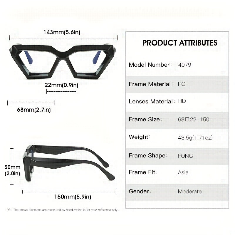 Cat's Eye Anti Light Reading Glasses for Men