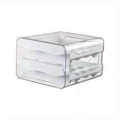 Double Layer Egg Tray Stackable Fresh Keeping Holder