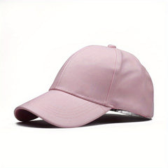 Unisex PU Leather Baseball Cap Stylish Dad Hat Outdoor Sunshade Sports Hats