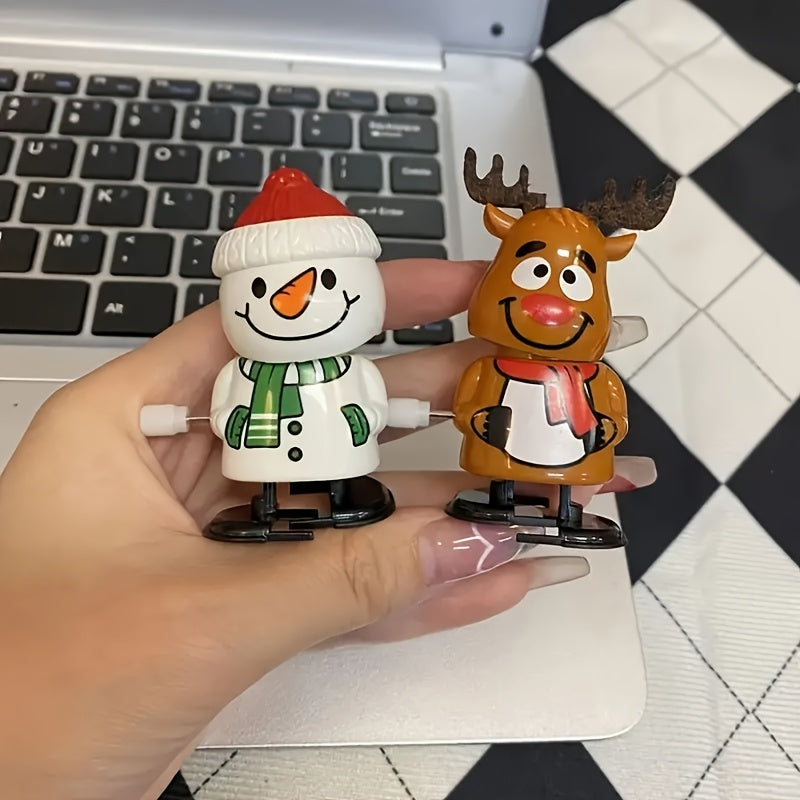 3pcs Christmas Walking Santa Claus and Reindeer Holiday Toy Set