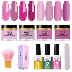 Nude Pink Dipping Powder Set French Nail Art Manicure DIY Kit