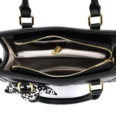 Crocodile Pattern Tote Bag Large Capacity Satchel Purse Scarf Decor Shoulder Bag