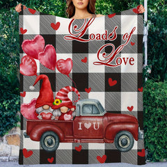 Red Truck Love Blanket Soft And Warm Sofa Blanket For All Seasons