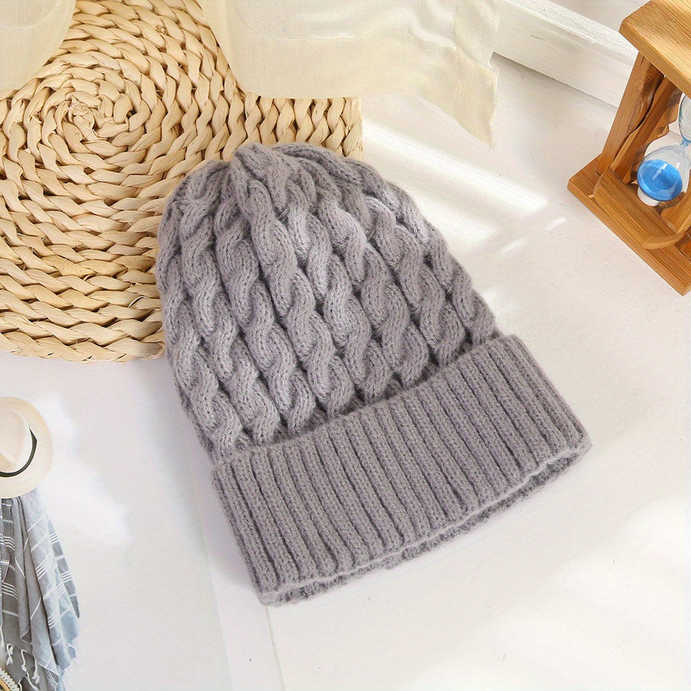 Fashionable Twist Woolen Beanie Hat Autumn Winter Ski Cold Hat