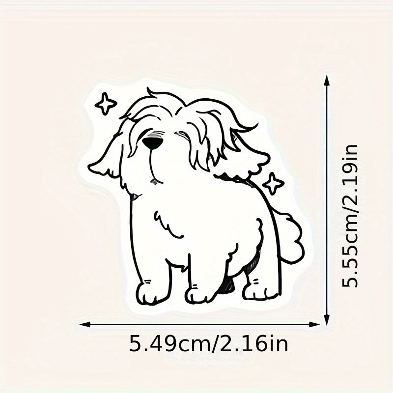 50pcs Little Dog Stickers Waterproof for Notebooks Laptops Journals Phone
