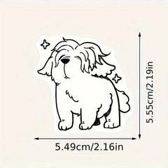 50pcs Little Dog Stickers Waterproof for Notebooks Laptops Journals Phone