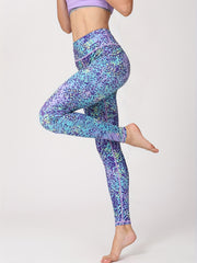 Printed Yoga Crop Pants for Women, Hip Lifting Fitness Leggings