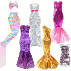 6-Piece Sequin Dress Suit for Doll - Dreamy Fairy Tale Princess Outfit