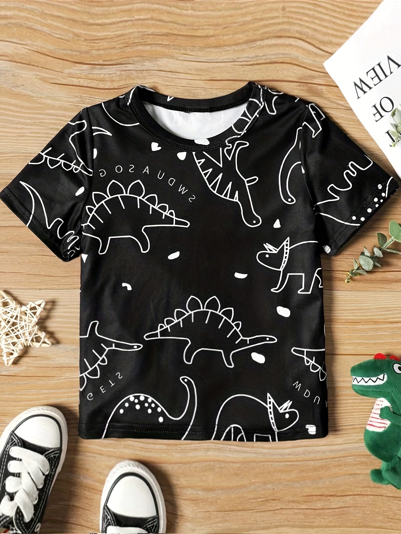 Baby Boys Dinosaur Graphic Print T shirt for Summer