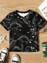 Baby Boys Dinosaur Graphic Print T shirt for Summer
