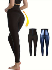 High Waist Sauna Sweat Pants Tummy Control Yoga Leggings Women's Activewear