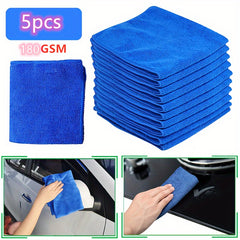 5pc 180GSM Microfiber Car Cleaning Towel