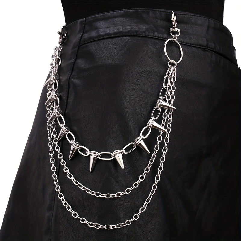 Hip Hop Punk Metal Rivet Stage Show Chatelaine Dress Up Jeans Accessories