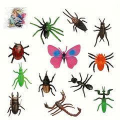 12pcs Mini Insect Animal Set Simulation Educational Puzzle Novelty Toy